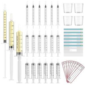 lot 2133 image: 60 Sets Colostrum Collector Kit 135 mL Syringes, Cups, Bags, Labels