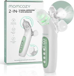 lot 2136 image: Momcozy BreezyClear 2-in-1 Electric Nasal Aspirator, 65kPa, 4 Levels