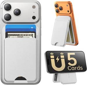 lot 2138 image: MagSafe Wallet with Stand Slim Leather Wallet for iPhone 17-12, 3 Card Slots