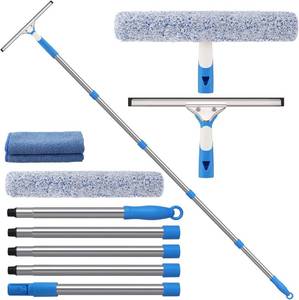 lot 2147 image: 77 Squeegee Window Cleaner Tool for IndoorOutdoor Windows with Poles