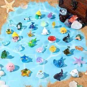 lot 2152 image: 36pcs Mini Ocean Resin Animals Tiny Sea Figurines for Aquarium Decor