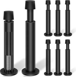 lot 2161 image: KOLAKO Door Stopper 8 Pack, Black 4.4-Inch Spring Door Stops with Rubber Tip