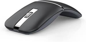 lot 2172 image: Bluetooth Arc Travel Mouse, Tri-Mode BT2.4G, Ergonomic, USB-C Black