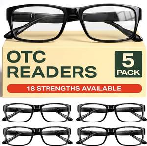 lot 2174 image: Gaoye 1.25 Reading Glasses for Men - Blue Light Computer Readers Value Pack