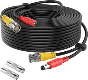 lot 2178 image: 20AWG Cables 100ft BNC Siamese VideoPower Cable for CCTV (2 Female)