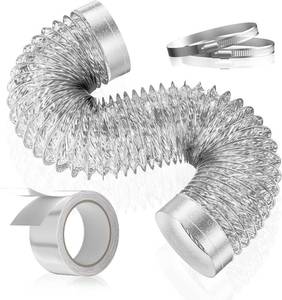 lot 2186 image: HOOMESUN Dryer Vent Hose, 4-Inch x 3ft Flexible Duct, 6-Ply Insulated