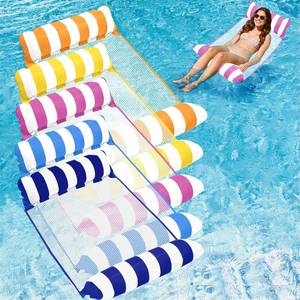 lot 2196 image: Adult Pool Floats - Inflatable Mesh Floating Rafts, 4-in-1 Pool Float