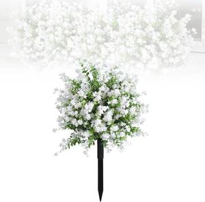 lot 2201 image: RECUTMS Artificial Topiary Ball Tree with Ground Spike, White, 22.24 1 Pc