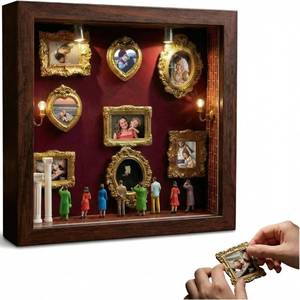 lot 2205 image: Museum of Us DIY Silhouette Shadow Box Frame Set with Gift Box, 8 Frames