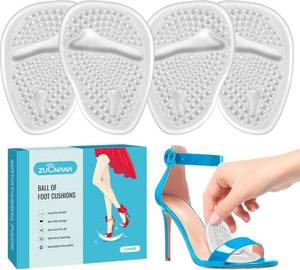 lot 2215 image: ZUCNANA Ball of Foot Cushions, Gel Insole Heel Inserts for Women, 2 Pairs