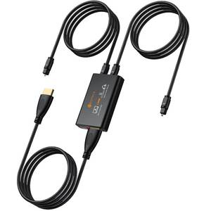 lot 2232 image: Neoteck HDMI ARC to Dual Optical Extractor, 1-in-2-out, PCM 2.0DolbyDTS