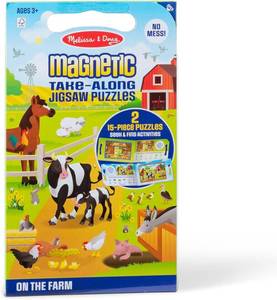 lot 2240 image: Melissa & Doug Take-Along Magnetic Jigsaw Puzzle   On the Farm (2x15)
