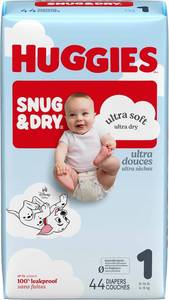 lot 2245 image: Huggies Snug & Dry Diapers Size 1, 44 Count
