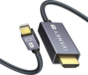 lot 2247 image: IVANKY 4K Mini DisplayPort to HDMI Cable 6ft, 4K30Hz DP to HDMI