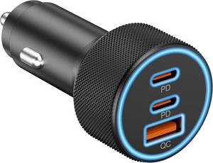 lot 2248 image: Car Charger USB-C 3-Port 67W Dual USB-C & USB-A, for iPhone, Galaxy, Pixel