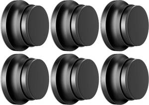 lot 2251 image: 6Pcs Door Stoppers for Wall, 1.65in Knob Wall Protector, Black