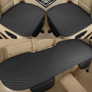 lot 2291 image: West Llama PU Leather Car Seat Bottom Covers, 1 Front Driver & 1 Rear Bench