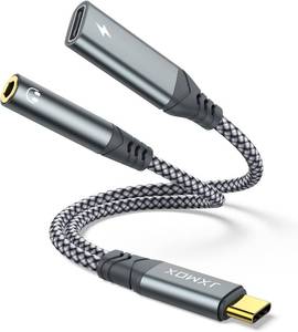 lot 2304 image: USB-C to 3.5mm Headphone & Charger Adapter, 2-in-1 PD 60W Dongle