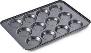 lot 2324 image: Mini Muffin Top Pan, 12-Cavity Nonstick Whoopie Pie Pan, Dishwasher Safe