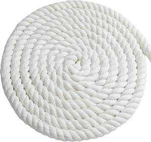 lot 2326 image: 5ft 20mm White Cotton Rope, 3-Strand Twisted, Soft Cord for DIY Crafts