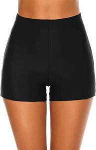lot 2348 image: Womens 3 High-Waisted Swim Shorts UPF50 Elastic Waistband, Lining M
