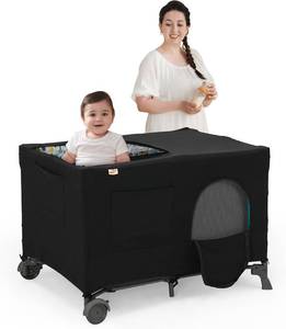 lot 2349 image: Pamo Babe Blackout Cover for Pack and Play, Breathable Foldable Netting