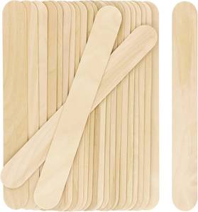 lot 2370 image: WISYOK 8 Jumbo Craft Sticks 60Pcs Natural Wood  Popsicle Sticks for DIY