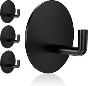 lot 2376 image: Rise age Adhesive Hooks Heavy Duty Waterproof Stainless Steel 4 Pcs Removable