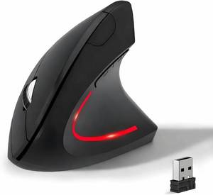 lot 2379 image: Wireless Ergonomic Vertical Mouse 2.4G, 80012001600 DPI, 6 Buttons, Black