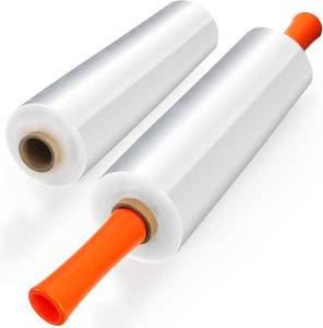 lot 2399 image: Noamus 2 Pack Stretch Film 15x1000 Ft, 60 Gauge Pallet Wrap with Handles