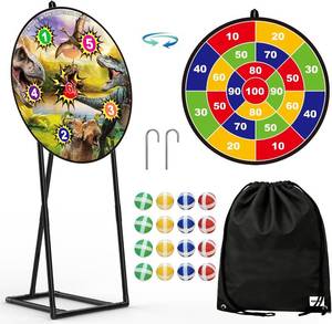 lot 2406 image: GOODLYSPORTS Dart Board for Kids, Outdoor Dinosaur Toys, 29 with Stand