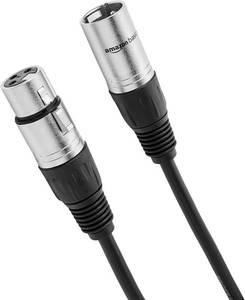 lot 2413 image: Amazon Basics XLR Microphone Cable, 50-ft, Copper Conductors, 6mm PVC Black