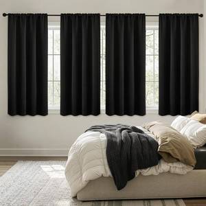 lot 2416 image: MIULEE Blackout Curtains 63-Inch, 4 Panels, Room Darkening, Rod Pocket