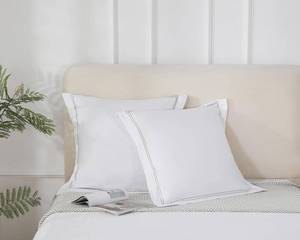 lot 2419 image: 100% Cotton European Pillow Shams 26x26 Sets of 2 with Envelope Closure