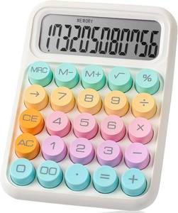 lot 2449 image: Mr. Pen Mechanical Switch Calculator, 12-Digit LCD, Colorful Big Buttons