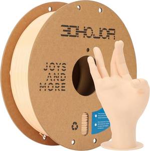 lot 2454 image: 3DHoJor PLA Pro PLA 1.75mm 1kg Beige Filament, Cardboard Spool,  0.03mm Purple
