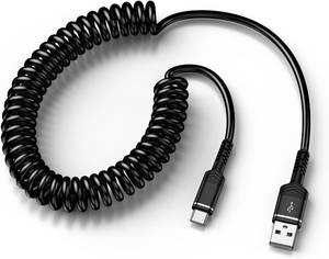 lot 2457 image: USB-C Coiled Cable Fast Charge for iPhone 171615, 3ft Car Charger