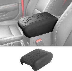 lot 2460 image: JWWY Armrest Cover Pad for Jeep Wrangler JLGladiator JT Black Rubber