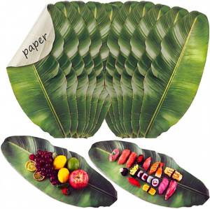 lot 2461 image: 30 Pcs Banana Leaves Parchment Paper Leaves for Cooking, Charcuterie Board