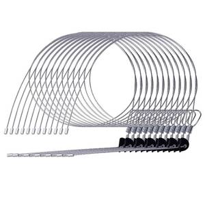 lot 2486 image: 12Pcs Trap Wires, 60in, 7x7, 332 Braided Steel Cable - Rust-Proof Stainless