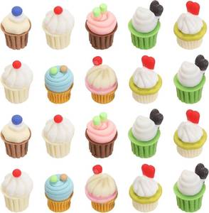 lot 2496 image: Dollhouse Miniature Food Mixed Cupcakes, Mini Resin Foods for Pretend Play