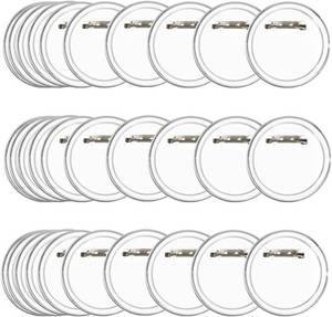 lot 2507 image: BUYGOO 30-Pack 2.4in Clear Button Pins for DIY Button Badges Kit