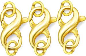 lot 2519 image: Dailyacc 925 Double Opening Lobster Clasp, Sterling Silver & Gold Extender