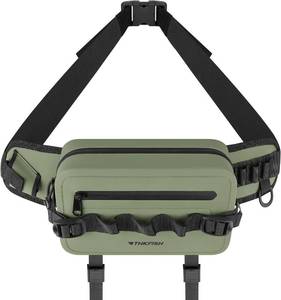 lot 2525 image: thkfish Waterproof Fishing Waist Pack Tackle Bag Adjustable Strap Rod Holder