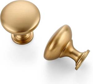 lot 2543 image: Ravinte Champagne Bronze Round Zinc Cabinet Knobs 1-16 in 30 Pack
