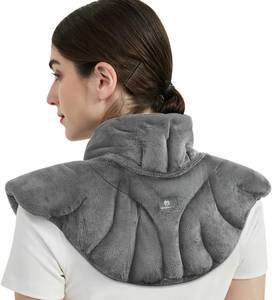 lot 2544 image: Microwavable Heat Pad for Neck & Shoulders, Gray  Weighted Moist Heat