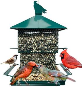 lot 2545 image: Outdoor Hanging Bird Feeder, Heavy-Duty Metal, 6 lb Capacity & Wild Birds