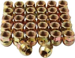 lot 2551 image: 32PCS M14x1.5 OEM Wheel Lug Nuts for SilveradoSierra 2500HD-3500HD, 8 Lug  Missing 1 