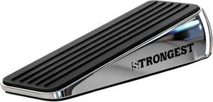 lot 2555 image: STRONGEST HOME Heavy Duty Door Stopper - MetalRubber, Non-Slip, Chrome