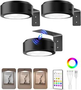 lot 2565 image: EZVALO Picture Lights for Wall, 2000mAh Rechargeable Magnetic Lights